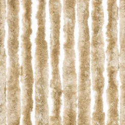 vidaXL - Vliegengordijn voor terrasdeur Lichtgewicht Beige Chenille - 100x200 cm