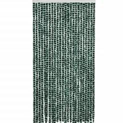vidaXL - Vliegengordijn voor terrasdeur - Goren en wit - Chenille - 100x200 cm