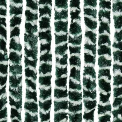 vidaXL - Vliegengordijn voor terrasdeur - Goren en wit - Chenille - 100x200 cm