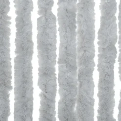 vidaXL - Vliegengordijn voor terrasdeur Lichtgewicht Grijs Chenille - 90x220 cm