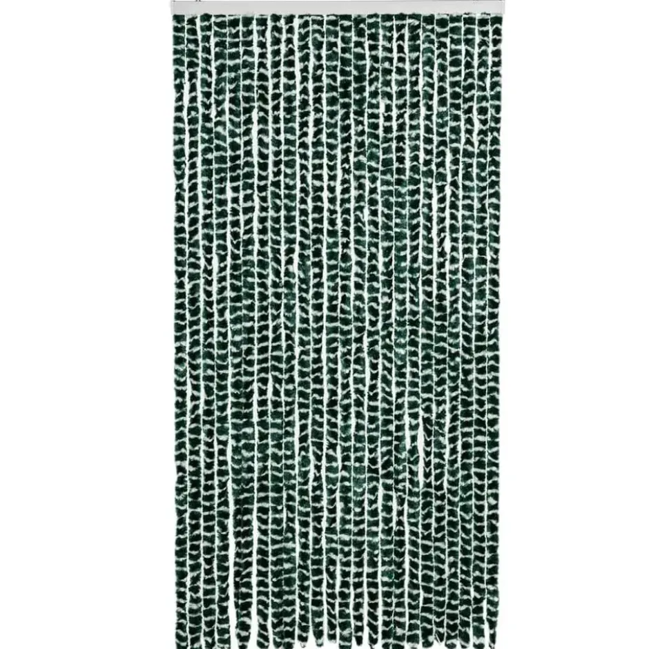 vidaXL - Vliegengordijn voor terrasdeur - Goren en wit - Chenille - 100x230 cm