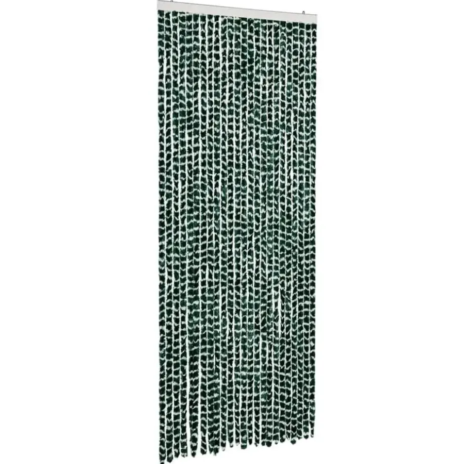 vidaXL - Vliegengordijn voor terrasdeur - Goren en wit - Chenille - 100x230 cm