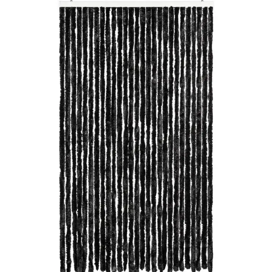 vidaXL - Vliegengordijn voor terrasdeur - Antraciet - Chenille - 118x220 cm