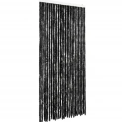 vidaXL - Vliegengordijn voor terrasdeur - Antraciet - Chenille - 118x220 cm