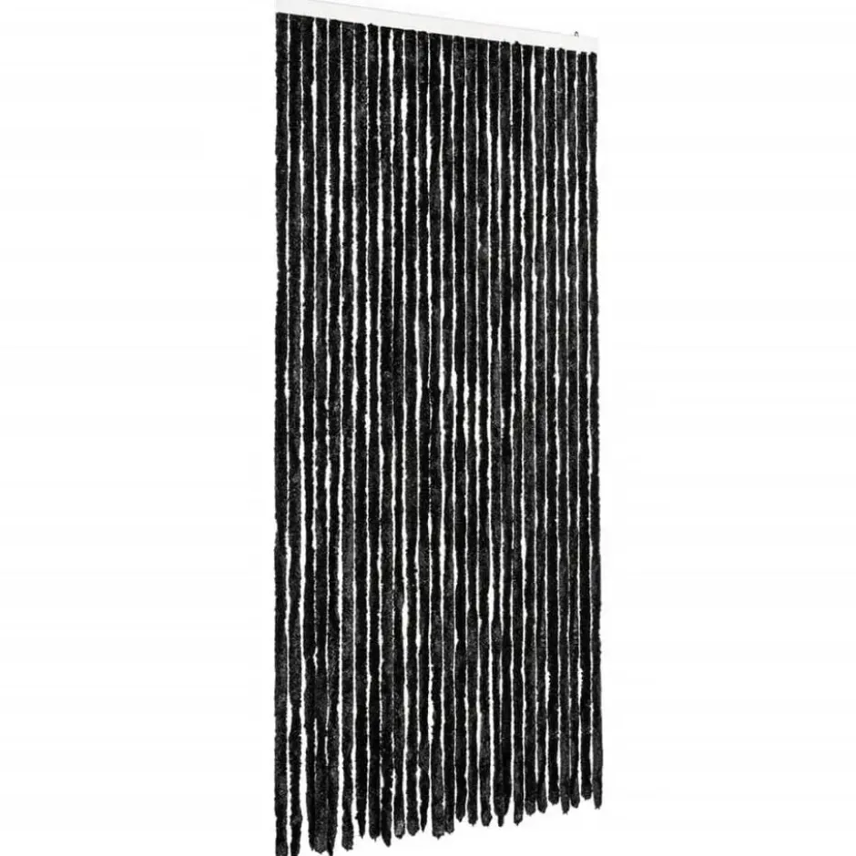 vidaXL - Vliegengordijn voor terrasdeur - Antraciet - Chenille - 118x220 cm