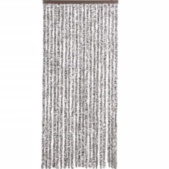 vidaXL - Vliegengordijn voor terrasdeur Bruin en beige - Chenille - 90x220 cm