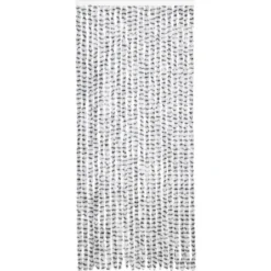vidaXL - Vliegengordijn voor terrasdeur Licht/donkergrijs Chenille - 90x200 cm