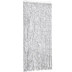 vidaXL - Vliegengordijn voor terrasdeur Licht/donkergrijs Chenille - 90x200 cm
