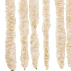 vidaXL - Vliegengordijn voor terrasdeur - Beige en wit - Chenille - 100x220 cm