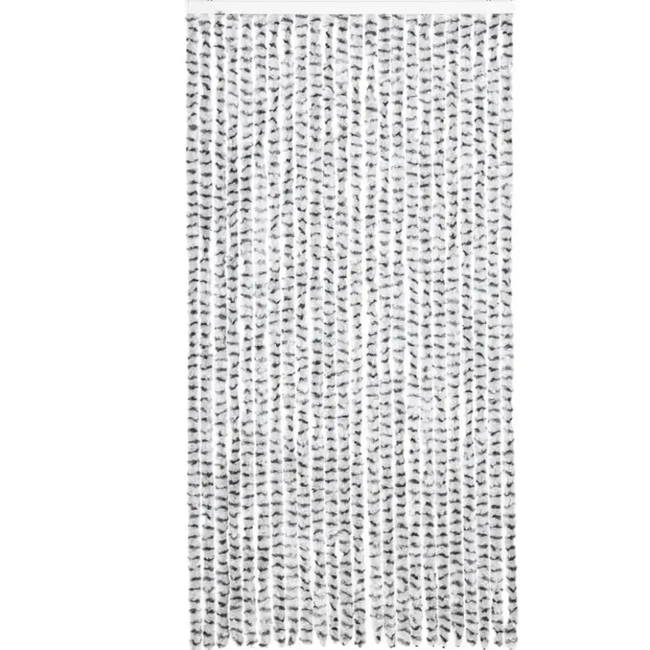 vidaXL - Vliegengordijn voor terrasdeur Licht/donkergrijs Chenille - 100x200 cm