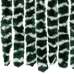 vidaXL - Vliegengordijn voor terrasdeur - Groen en wit - Chenille - 118x220 cm