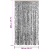 vidaXL - Vliegengordijn voor terrasdeur Grijs en zwart-wit Chenille - 100x200 cm