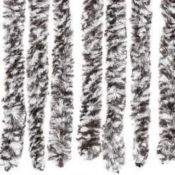 vidaXL - Vliegengordijn voor terrasdeur Bruin en beige - Chenille - 100x220 cm