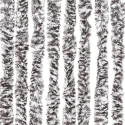 vidaXL - Vliegengordijn voor terrasdeur - Bruin en beige - Chenille - 100x200 cm