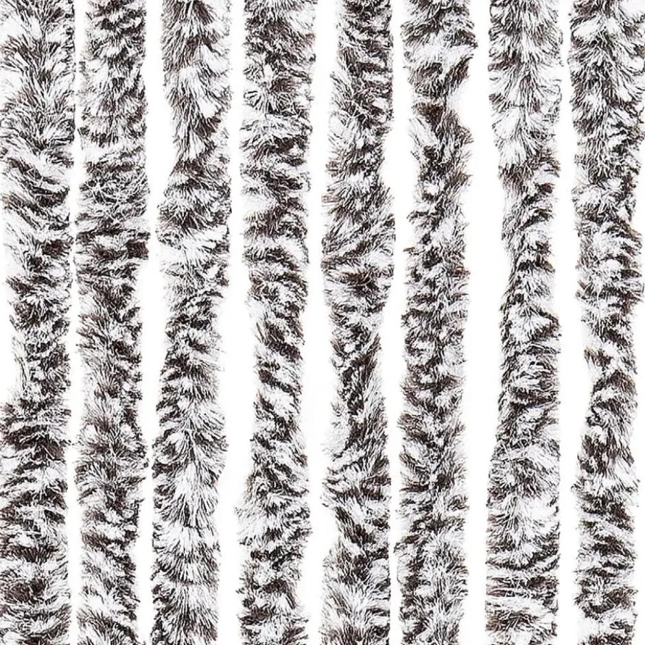 vidaXL - Vliegengordijn voor terrasdeur - Bruin en beige - Chenille - 100x200 cm
