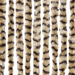 vidaXL - Vliegengordijn voor terrasdeur - Beige en bruin - Chenille - 90x200 cm