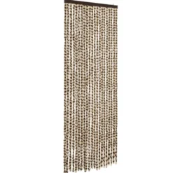 vidaXL - Vliegengordijn voor terrasdeur - Beige en bruin - Chenille - 90x200 cm