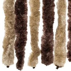 vidaXL - Vliegengordijn voor terrasdeur Beige en lichtbruin Chenille - 90x200 cm