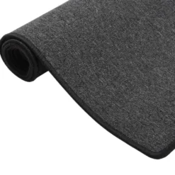 vidaXL - Vloerkleed - Antraciet - Polypropyleen - 80 x 250 cm
