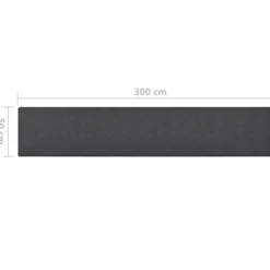 vidaXL - Vloerkleed - Antraciet - Polypropyleen - 50 x 300 cm