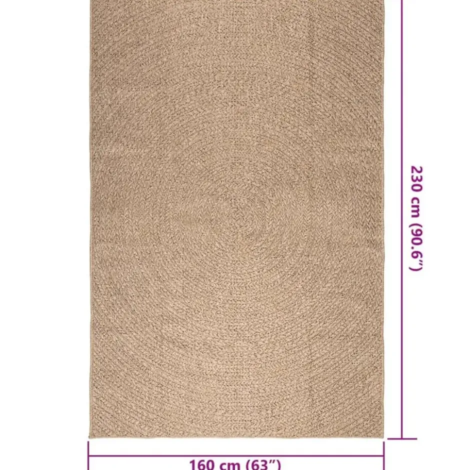 vidaXL - Vloerkleed - Bruin - Polypropyleen - 160 x 230 cm