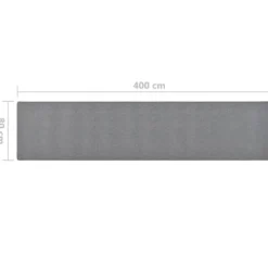 vidaXL - Vloerkleed - Grijs - Polypropyleen - 80 x 400 cm