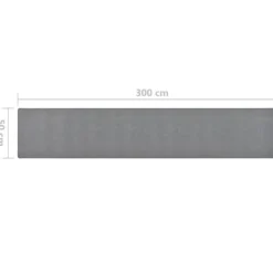 vidaXL - Vloerkleed - Grijs - Polypropyleen - 50 x 300 cm