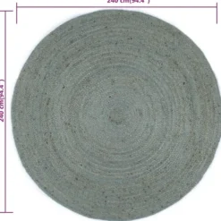 vidaXL - Vloerkleed - Groen - Jute