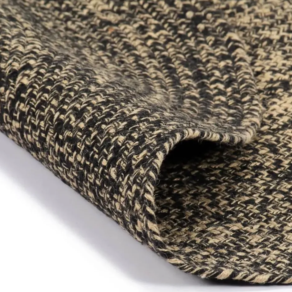 vidaXL - Vloerkleed - Zwart - Jute