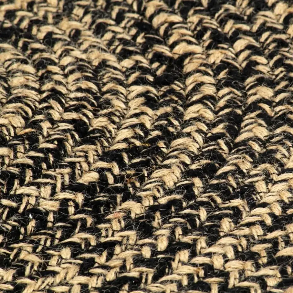 vidaXL - Vloerkleed - Zwart - Jute