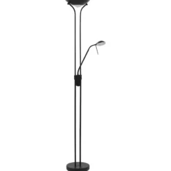 vidaXL - Vloerlamp - Zwart - Staal