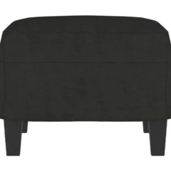 vidaXL - Voetenbank - Zwart - Stof - 60 x 50 x 41 cm