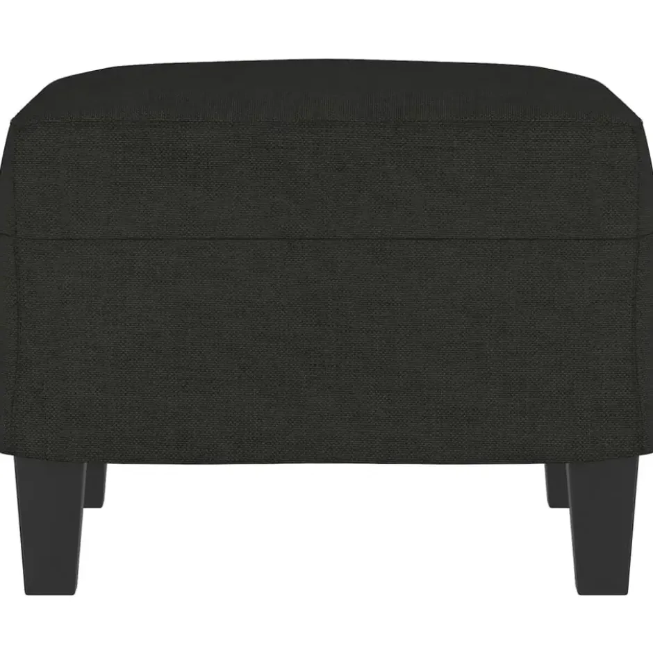 vidaXL - Voetenbank - Zwart - Stof - 60 x 50 x 41 cm