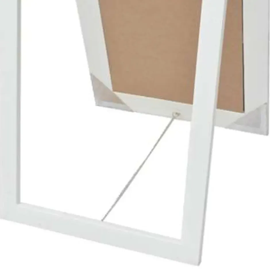 vidaXL - Vrijstaande Spiegel - Wit - Hout - 160 x 40 cm