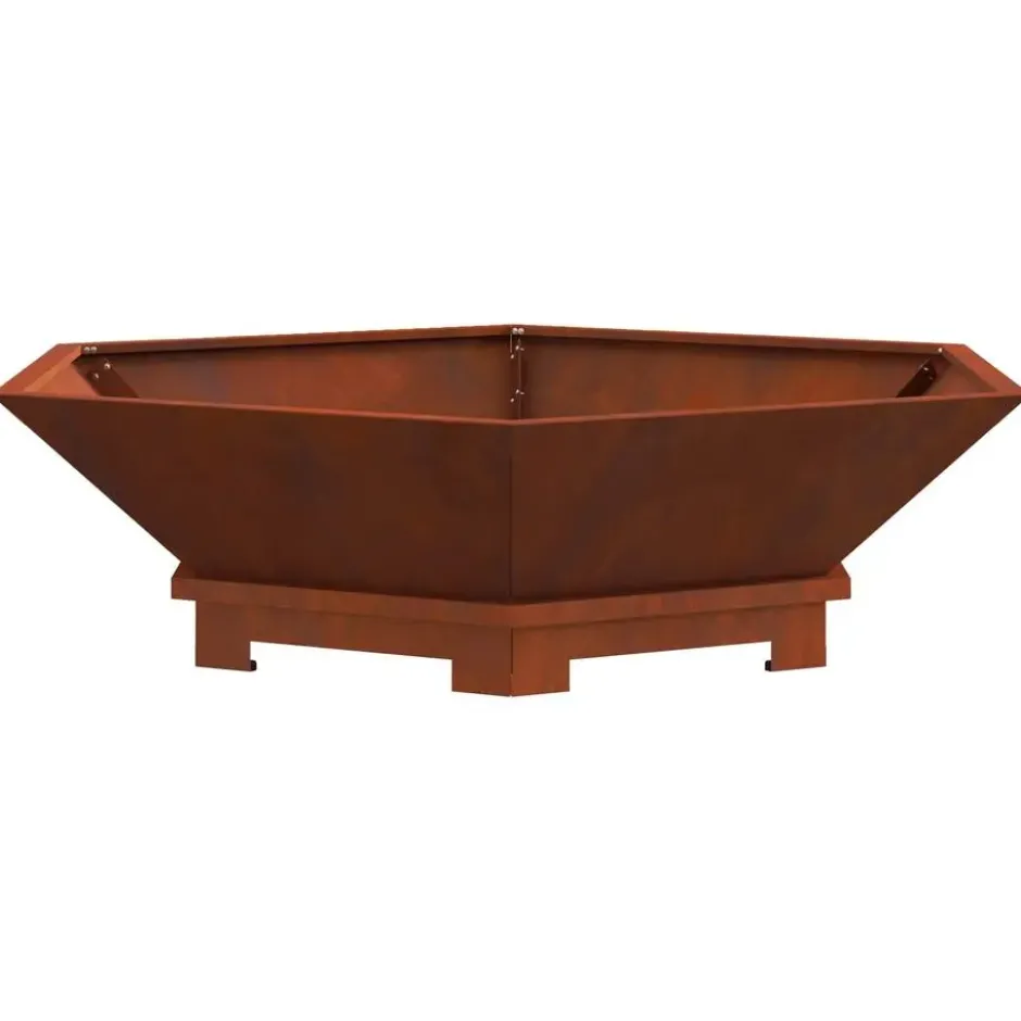 vidaXL - Vuurkorf Bruin 100 x 100 x 28 cm Cortenstaal