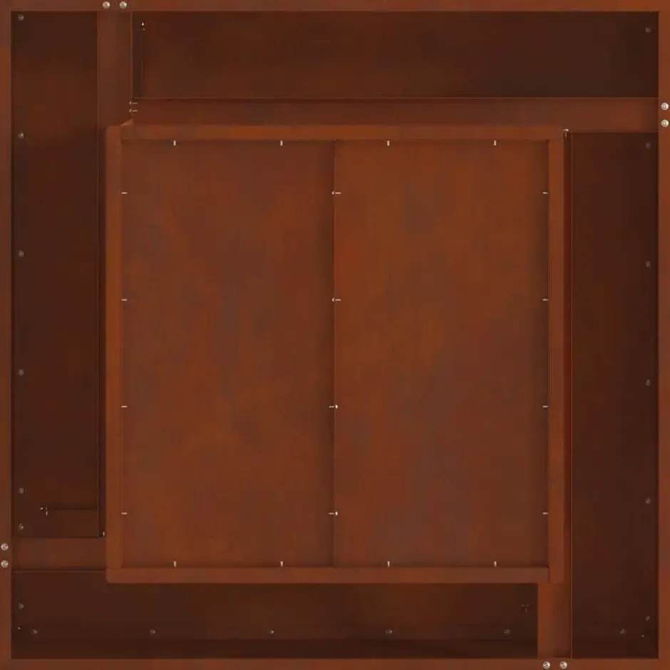 vidaXL - Vuurkorf 80 x 80 x 40 cm Cortenstaal Bruin