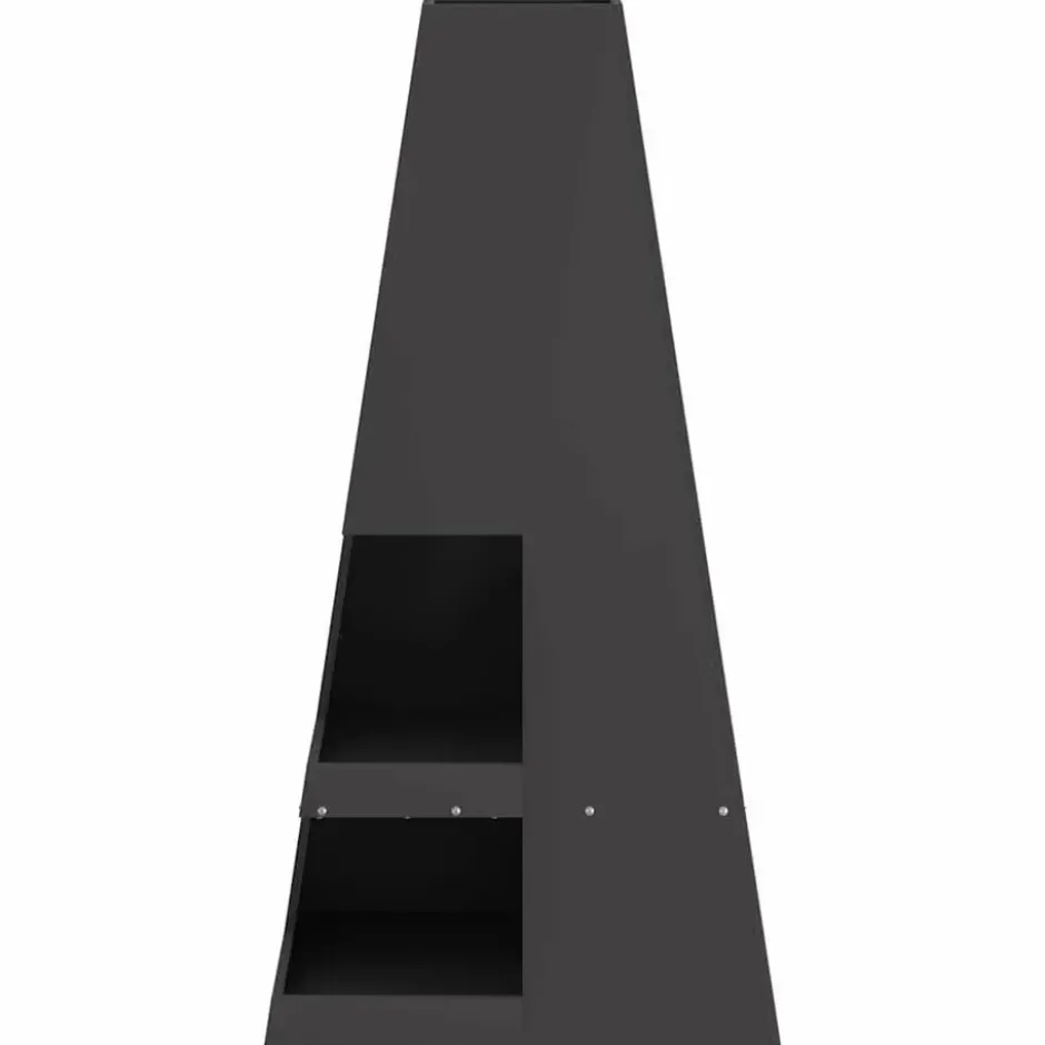 vidaXL - Vuurkorf Zwart 50 x 50 x 100 cm Staal