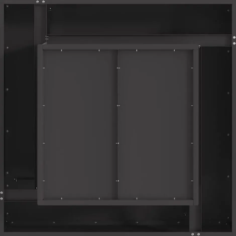 vidaXL - Vuurkorf Zwart 80 x 80 x 40 cm Staal