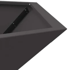 vidaXL - Vuurkorf Zwart 100 x 100 x 28 cm Staal