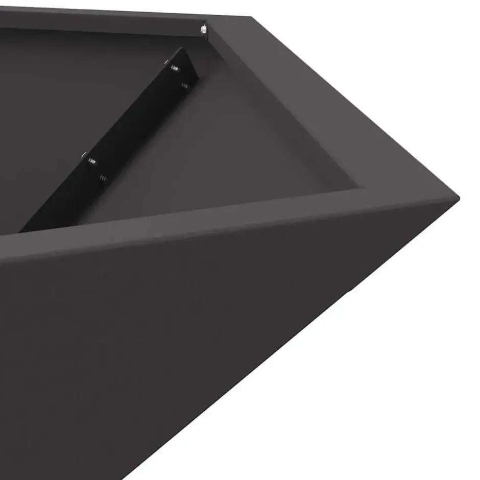 vidaXL - Vuurkorf Zwart 100 x 100 x 28 cm Staal