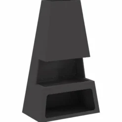 vidaXL - Vuurkorf Zwart 60 x 35 x 100 cm Staal