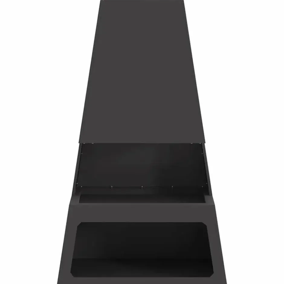 vidaXL - Vuurkorf Zwart 60 x 35 x 100 cm Staal