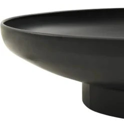 vidaXL - Vuurplaats - Zwart - Staal - Φ 80 x 20 cm