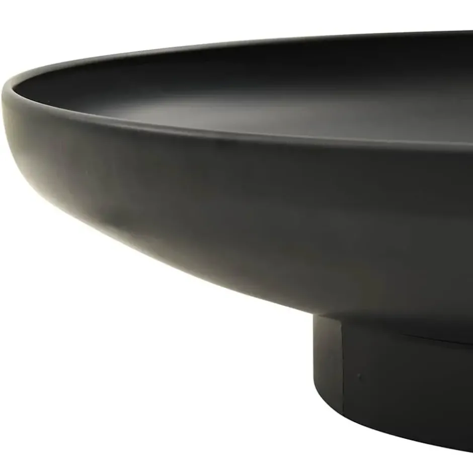 vidaXL - Vuurplaats - Zwart - Staal - Φ 80 x 20 cm