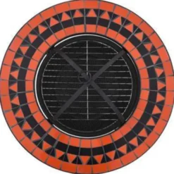 vidaXL - Vuurtafel - Bruin - Keramiek