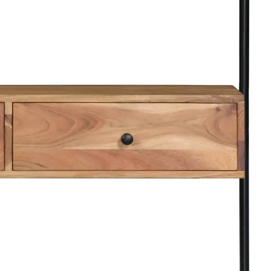 vidaXL - Wandbureau - Bruin - Hout