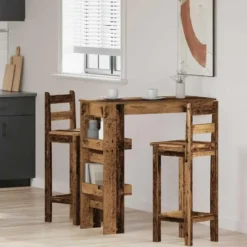 vidaXL - Wandgemonteerde bartafel - Oud hout - Bewerkt hout - 102x45 cm