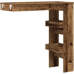 vidaXL - Wandgemonteerde bartafel - Oud hout - Bewerkt hout - 102x45 cm