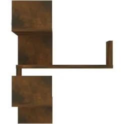 vidaXL - Wandhoekschap - Bruin - Bewerkt hout