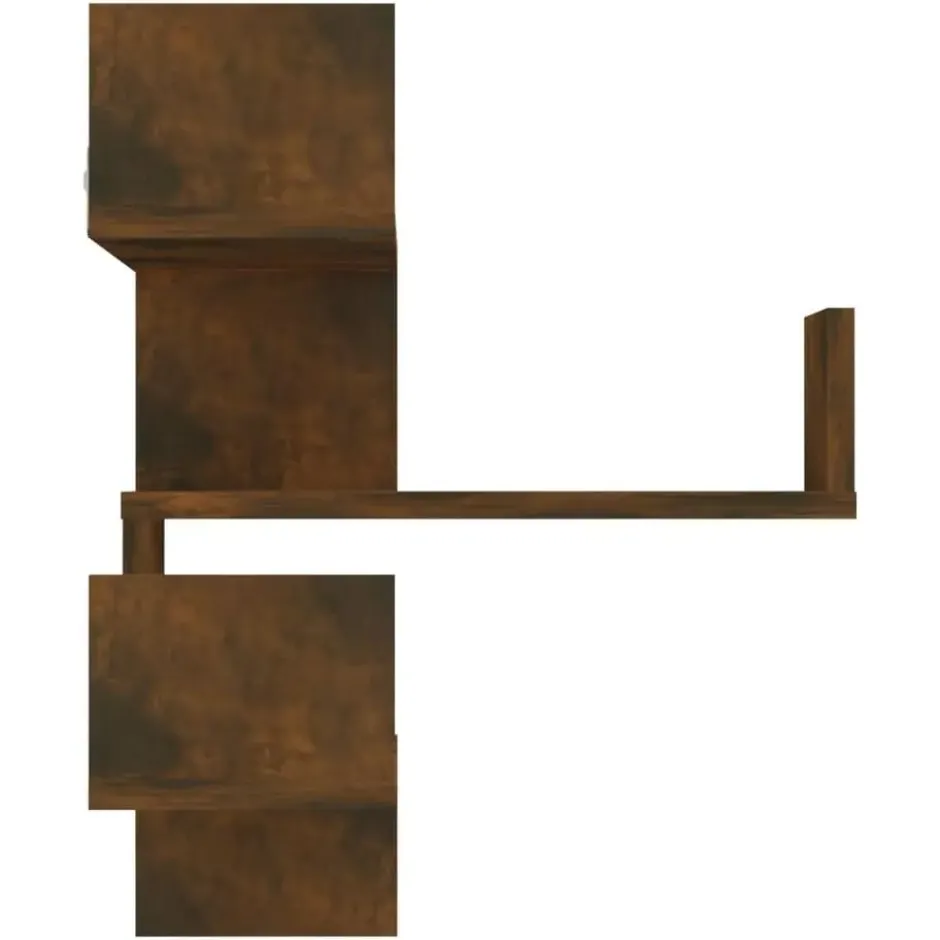 vidaXL - Wandhoekschap - Bruin - Bewerkt hout